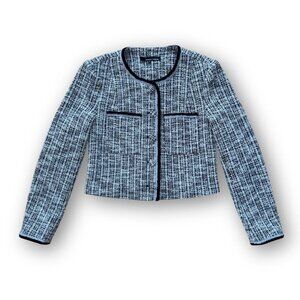NWOT Amanda & Chelsea Black and White Tweed Jacket Size Small